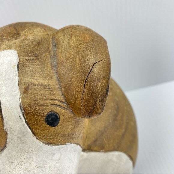 Wooden Dog Folk Art Boxer Figure - Picture 6 of 8